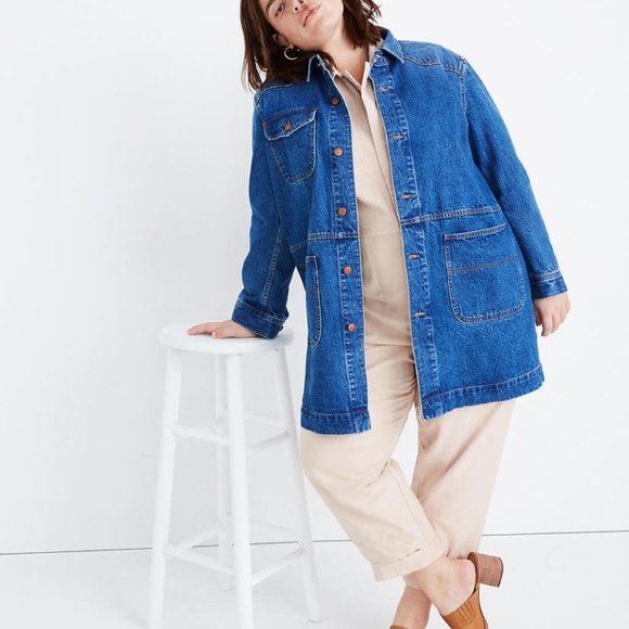 Madewell Oversized Western Chore Coat Size 2X Denim Jacket Workwear